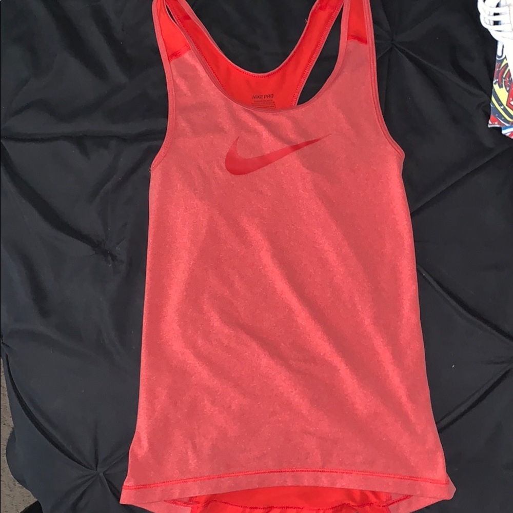 Coral Nike workout top